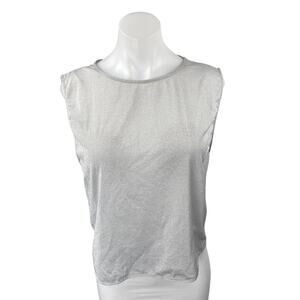 Zara Women's Light Gray Sleeveless Basic Pullover Muscle Tee Tank Top Size S